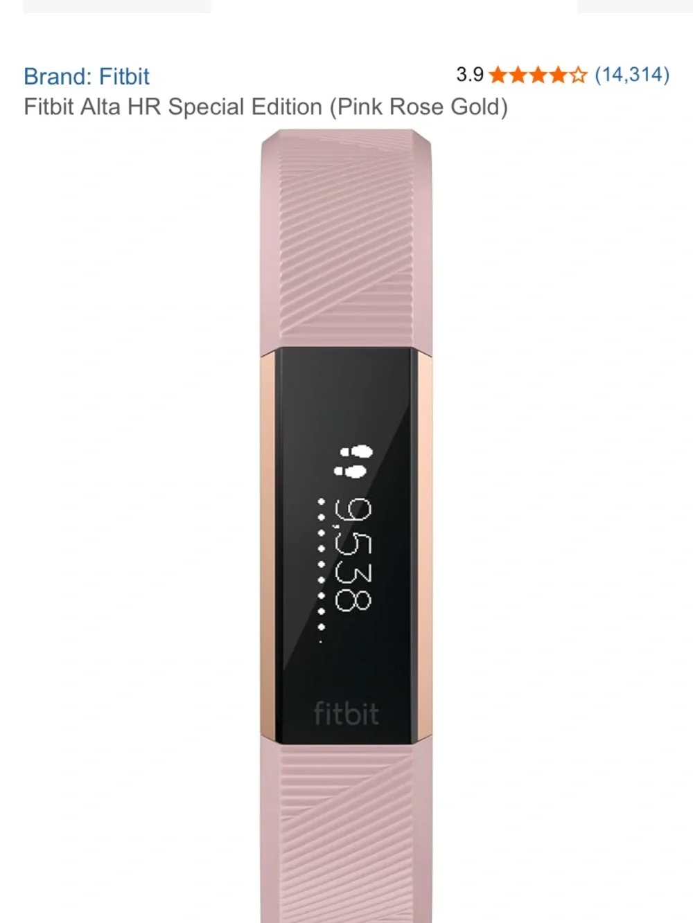 Health & Activity Tracker Smart Band in Rose Gold Pink